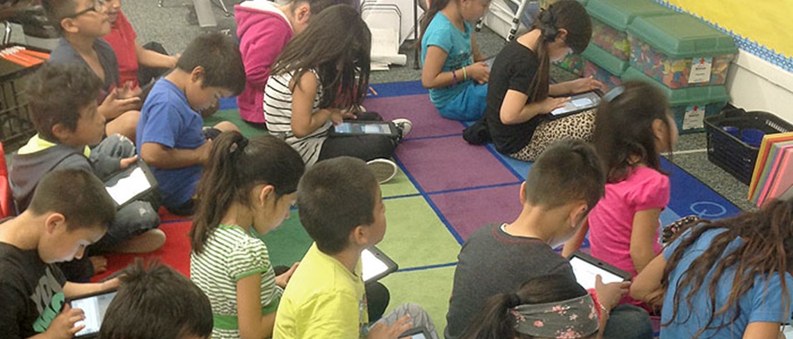 Eisenhower Elementary students learn about computer science, coding, and robotics.