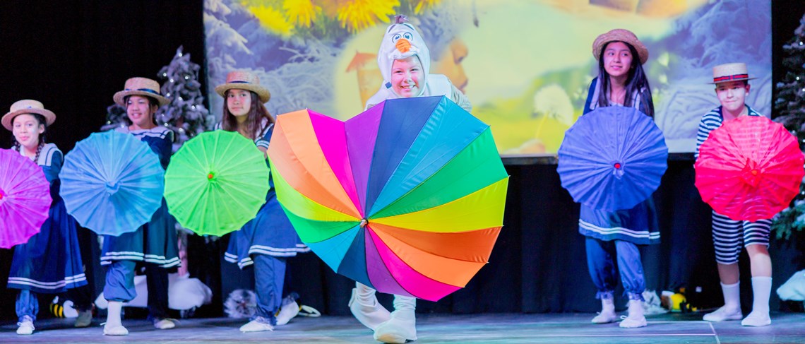 Students shine performing the Disney Musical Frozen.